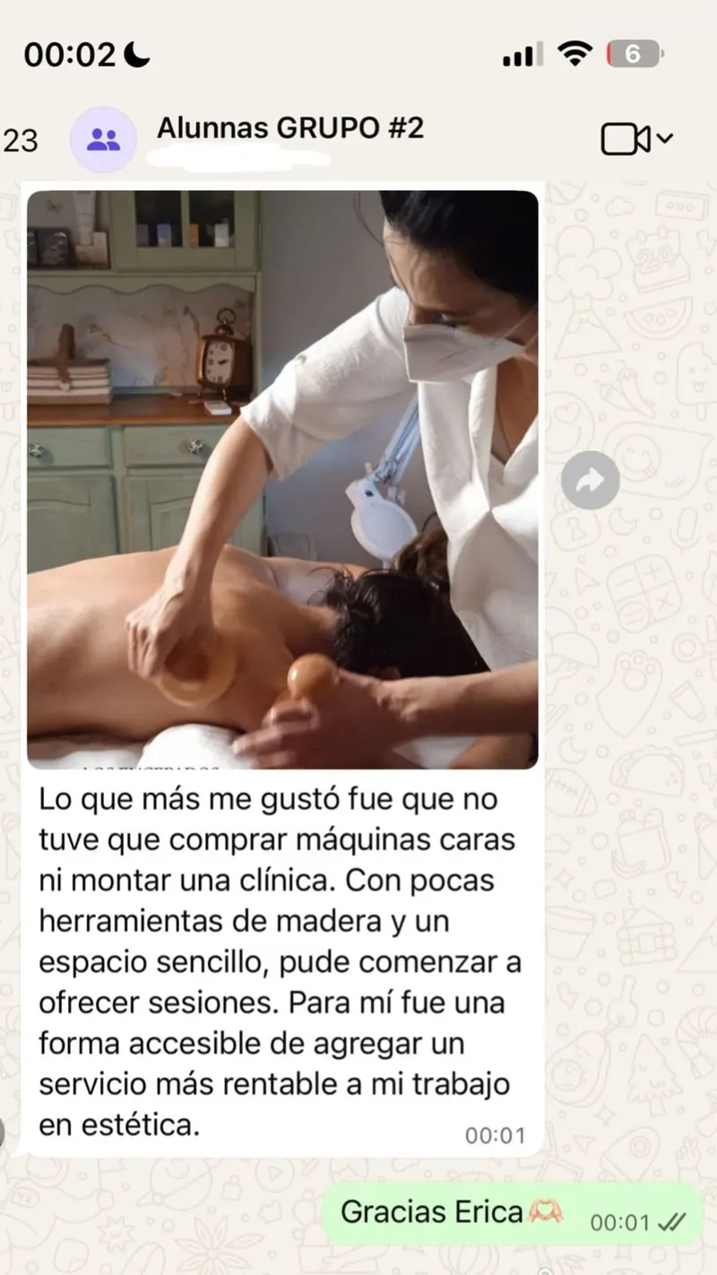 Testimonio de alumna de maderoterapia